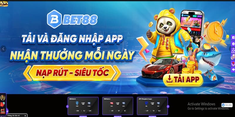 Trang chủ nhà cái BET88 cực kỳ đẹp mắt và sang trọng